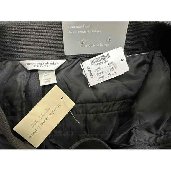 NEW Christopher & Banks The Downtown Pant Classic Fit Trouser Leg Size 4 Petite - Picture 6 of 6